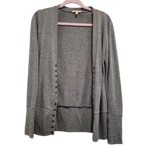 Grey cardigan with snap buttons